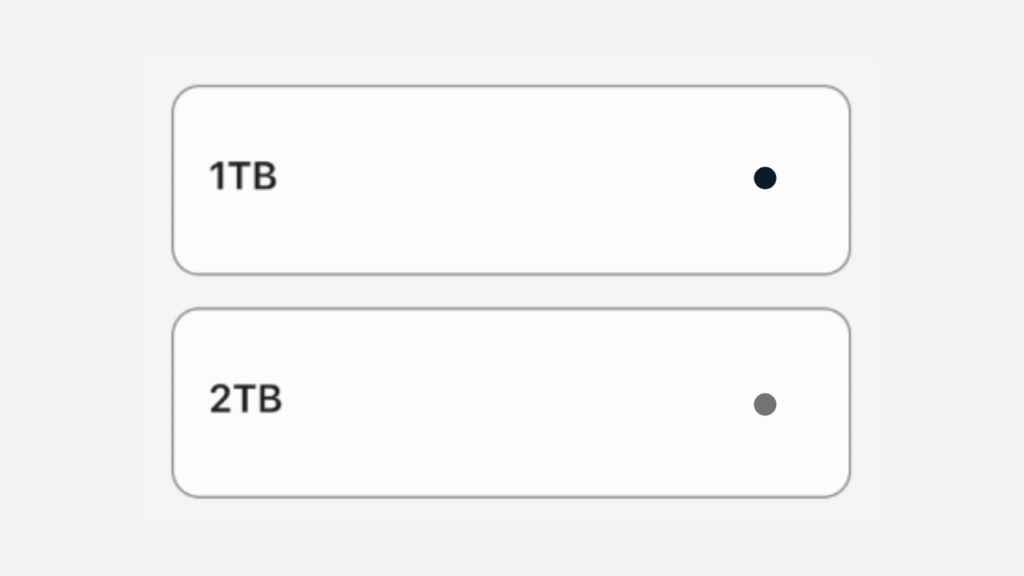 1TB or 2TB Storage