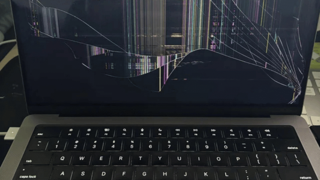 Cracked M2 MacBook Pro Screen