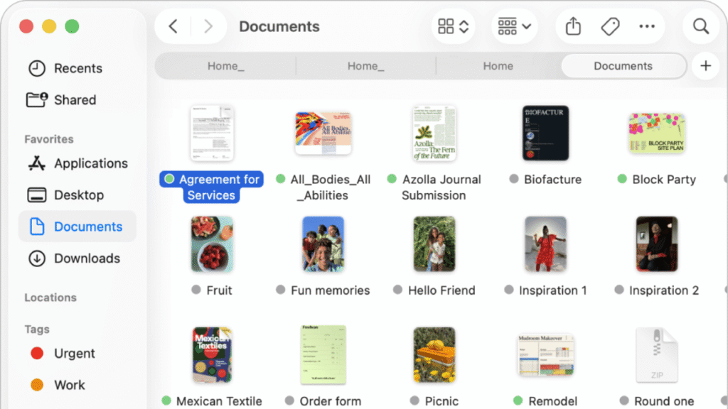MacBook Finder Files