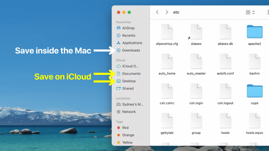 MacBook Finder Lacation