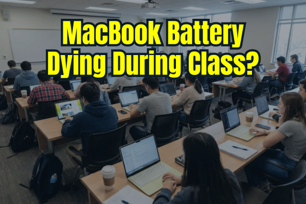 MacBook battery dying during class