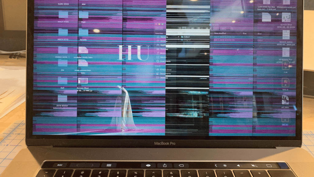 MacBook Pro Screen Purple Lines