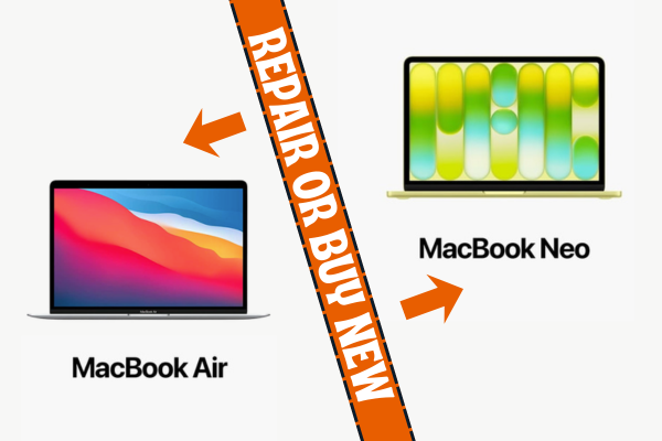 Repair MacBook Air M1 vs Buy MacBook Neo Subang Jaya