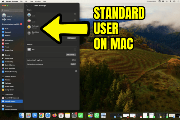 How To Create Standard User On Mac?