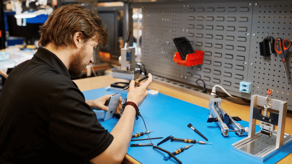 Technician Repairing iPhone