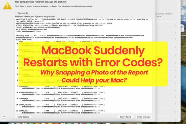 MacBook Suddenly Restarts with Error Code