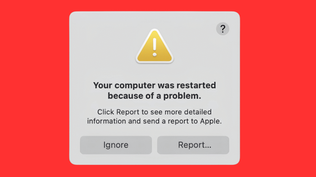 Your computer restarted because of a problem