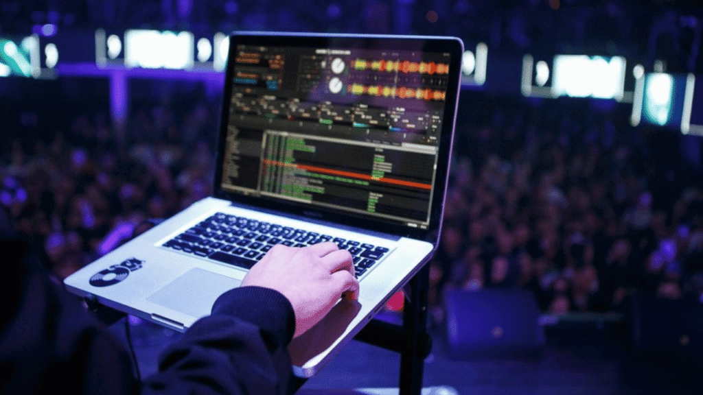 DJ Using MacBook